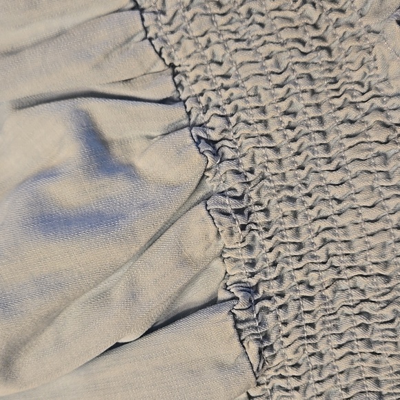 Light Blue Smocked Women's Top From KanKan - Picture 3 of 5